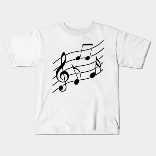 Music notes design Kids T-Shirt